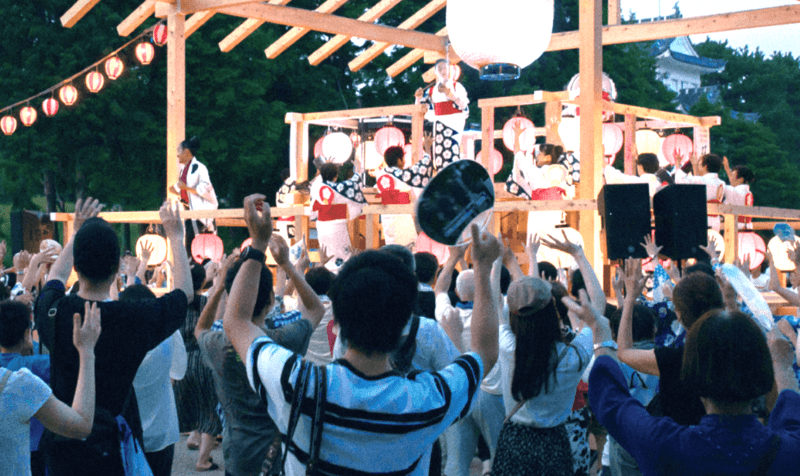 名古屋城夏まつりの大盆踊り大会の写真