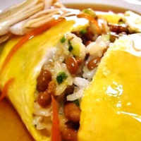 納豆オムライス